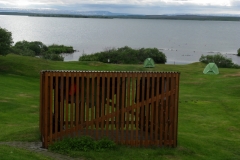 Drying shelter at campsite, Reykjahlíð