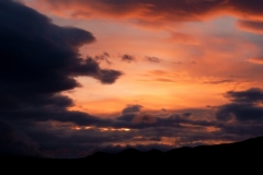 Sunset, or sunrise over Myvatn