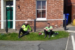 Alan and Bob having lunch in Caistor