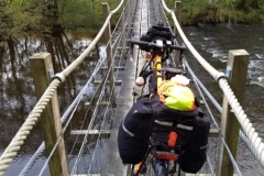 Crossing the River Elan near its confluence with the Wye