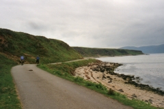 The road from the ferry on a raised beach