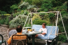An idyllic looking scene in the garden of Colonsay House, but there were midges about...